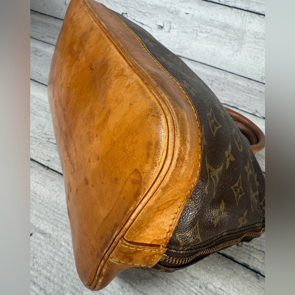 Louis Vuitton Alma Brown Monogram Leather Canvas Handbag - Picture 10 of 16